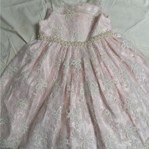American Princess Pink Embellished Strapless Gown